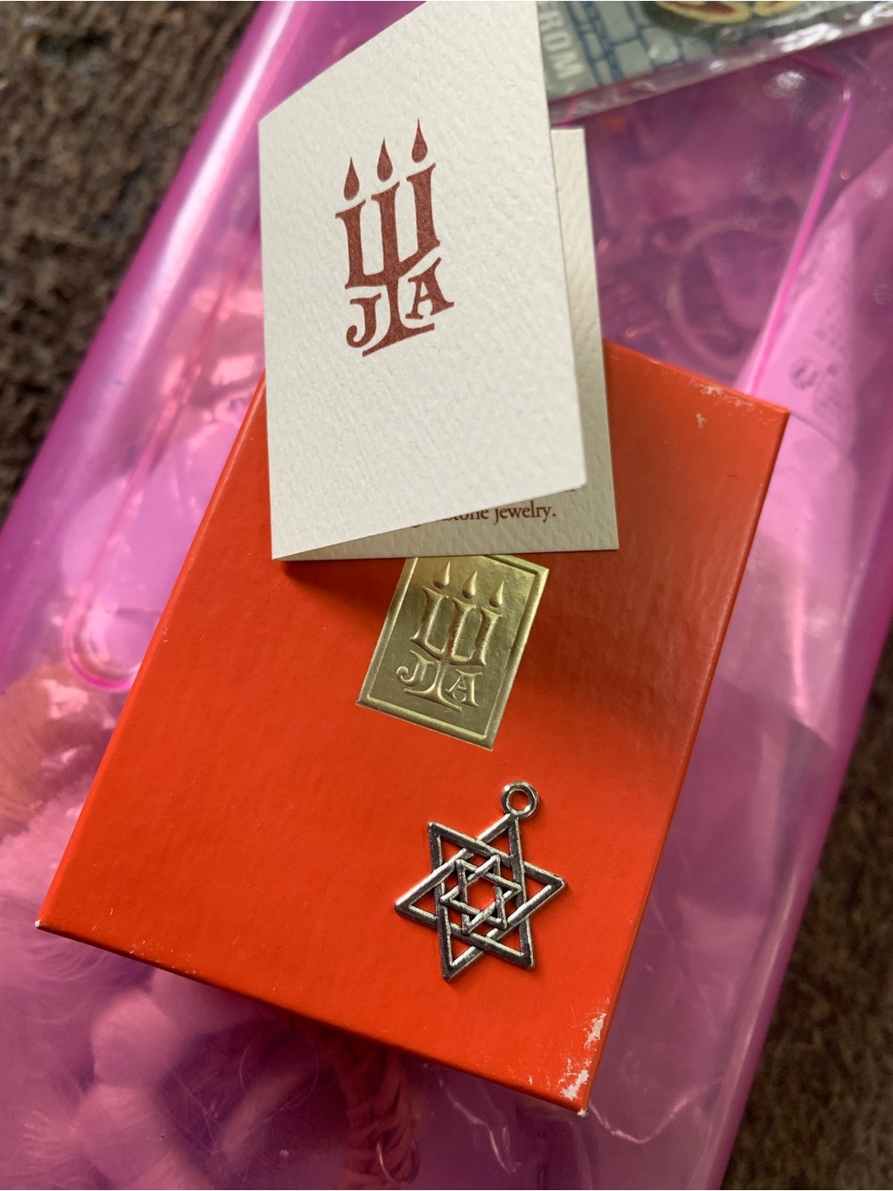 Retired Design James Avery Silver Star of David Interlaced Pendant